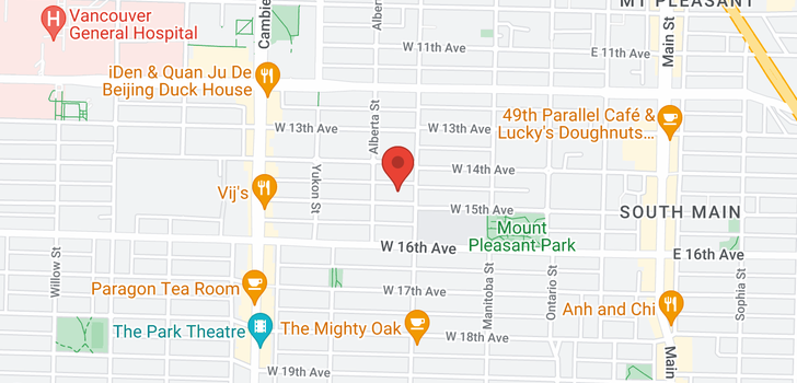 map of 225 W 15TH AVENUE